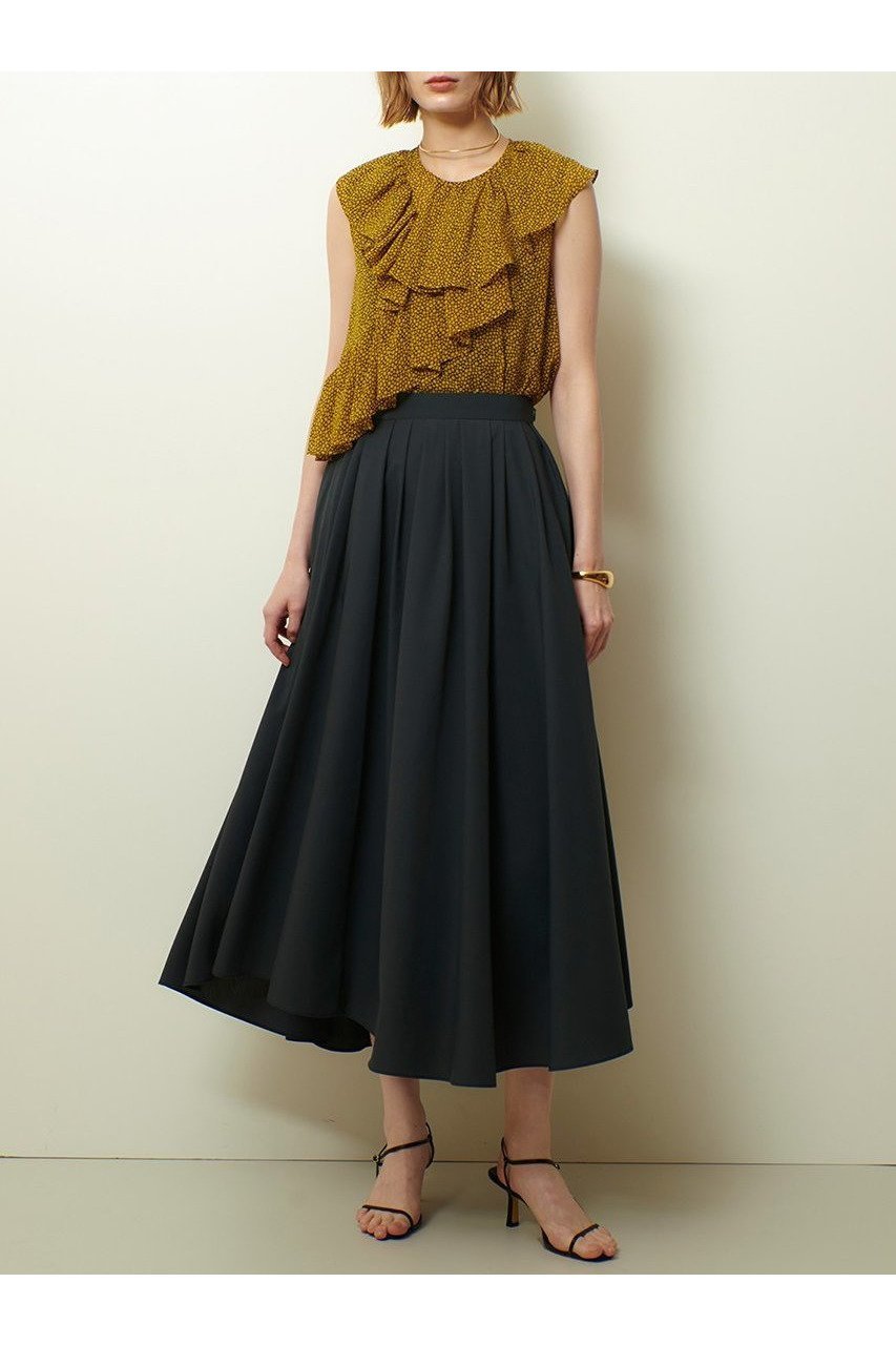 【アルアバイル/allureville】のルミナスプリントアシンメラッフルブラウス 人気、トレンドファッション・服の通販 founy(ファニー) 　ファッション　Fashion　レディースファッション　Fashion for Women　トップス・カットソー　Cut & Sew Tops　シャツ・ブラウス・オフィスカジュアル　Elegant Blouses & Button-Ups　2025年　2025　2025-2026秋冬・A/W　Autumn/Winter 2025–26 AW25–26　アシンメトリー　Asymmetrical Style　ショート　Short, Short Length　ジャケット　Jacket, Outerwear　スリーブ　Sleeve, Long Sleeve / Short Sleeve　ラッフル　Ruffle, Frill　A/W・秋冬　Autumn/Winter　other-6|ID: prp329100004630809 ipo3291000000033313323