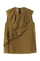 【アルアバイル/allureville】のルミナスプリントアシンメラッフルブラウス イエロー系|ID:prp329100004630809