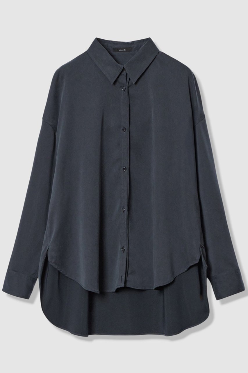【アルアバイル/allureville】のフィブリルカシュクールシャツ インテリア・キッズ・メンズ・レディースファッション・服の通販 founy(ファニー) 　ファッション　Fashion　レディースファッション　Fashion for Women　トップス・カットソー　Cut & Sew Tops　シャツ・ブラウス・オフィスカジュアル　Elegant Blouses & Button-Ups　2025年　2025　2025-2026秋冬・A/W　Autumn/Winter 2025–26 AW25–26　おすすめ　Recommended / Our Picks　インナー　Innerwear　エレガント 上品　Elegant　カシュクール　Wrap Design　シアー　Sheer, See-Through　スリーブ　Sleeve, Long Sleeve / Short Sleeve　セットアップ　Set-Up, Coordinated Outfit　タートルネック　Turtleneck, High Neck　バランス　Balance, Style Balance　ビンテージ　Vintage, Retro Style　ボトム　Bottoms, Lower Wear　ロング　Long, Long-Length　秋　Autumn　A/W・秋冬　Autumn/Winter　羽織　Haori, Light Jacket　長袖　Long Sleeve, Full Sleeve　ネイビー|ID: prp329100004630810 ipo3291000000033313328