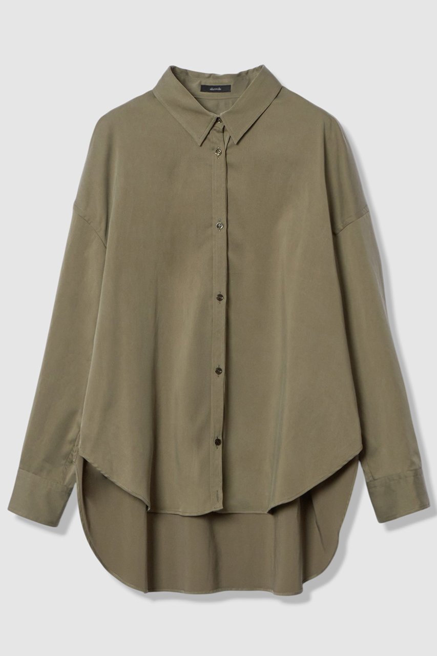 【アルアバイル/allureville】のフィブリルカシュクールシャツ インテリア・キッズ・メンズ・レディースファッション・服の通販 founy(ファニー) 　ファッション　Fashion　レディースファッション　Fashion for Women　トップス・カットソー　Cut & Sew Tops　シャツ・ブラウス・オフィスカジュアル　Elegant Blouses & Button-Ups　2025年　2025　2025-2026秋冬・A/W　Autumn/Winter 2025–26 AW25–26　おすすめ　Recommended / Our Picks　インナー　Innerwear　エレガント 上品　Elegant　カシュクール　Wrap Design　シアー　Sheer, See-Through　スリーブ　Sleeve, Long Sleeve / Short Sleeve　セットアップ　Set-Up, Coordinated Outfit　タートルネック　Turtleneck, High Neck　バランス　Balance, Style Balance　ビンテージ　Vintage, Retro Style　ボトム　Bottoms, Lower Wear　ロング　Long, Long-Length　秋　Autumn　A/W・秋冬　Autumn/Winter　羽織　Haori, Light Jacket　長袖　Long Sleeve, Full Sleeve　カーキ|ID: prp329100004630810 ipo3291000000033313329