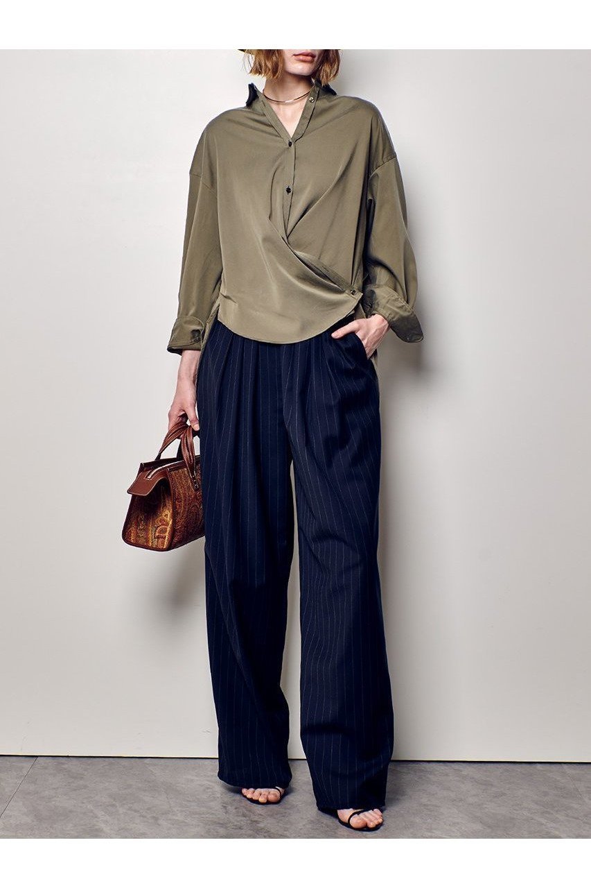 【アルアバイル/allureville】のフィブリルカシュクールシャツ 人気、トレンドファッション・服の通販 founy(ファニー) 　ファッション　Fashion　レディースファッション　Fashion for Women　トップス・カットソー　Cut & Sew Tops　シャツ・ブラウス・オフィスカジュアル　Elegant Blouses & Button-Ups　2025年　2025　2025-2026秋冬・A/W　Autumn/Winter 2025–26 AW25–26　おすすめ　Recommended / Our Picks　インナー　Innerwear　エレガント 上品　Elegant　カシュクール　Wrap Design　シアー　Sheer, See-Through　スリーブ　Sleeve, Long Sleeve / Short Sleeve　セットアップ　Set-Up, Coordinated Outfit　タートルネック　Turtleneck, High Neck　バランス　Balance, Style Balance　ビンテージ　Vintage, Retro Style　ボトム　Bottoms, Lower Wear　ロング　Long, Long-Length　秋　Autumn　A/W・秋冬　Autumn/Winter　羽織　Haori, Light Jacket　長袖　Long Sleeve, Full Sleeve　other-5|ID: prp329100004630810 ipo3291000000033313333