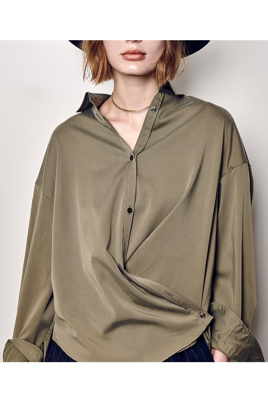 【アルアバイル/allureville】のフィブリルカシュクールシャツ 人気、トレンドファッション・服の通販 founy(ファニー) 　ファッション　Fashion　レディースファッション　Fashion for Women　トップス・カットソー　Cut & Sew Tops　シャツ・ブラウス・オフィスカジュアル　Elegant Blouses & Button-Ups　2025年　2025　2025-2026秋冬・A/W　Autumn/Winter 2025–26 AW25–26　おすすめ　Recommended / Our Picks　インナー　Innerwear　エレガント 上品　Elegant　カシュクール　Wrap Design　シアー　Sheer, See-Through　スリーブ　Sleeve, Long Sleeve / Short Sleeve　セットアップ　Set-Up, Coordinated Outfit　タートルネック　Turtleneck, High Neck　バランス　Balance, Style Balance　ビンテージ　Vintage, Retro Style　ボトム　Bottoms, Lower Wear　ロング　Long, Long-Length　秋　Autumn　A/W・秋冬　Autumn/Winter　羽織　Haori, Light Jacket　長袖　Long Sleeve, Full Sleeve　other-7|ID: prp329100004630810 ipo3291000000033313335