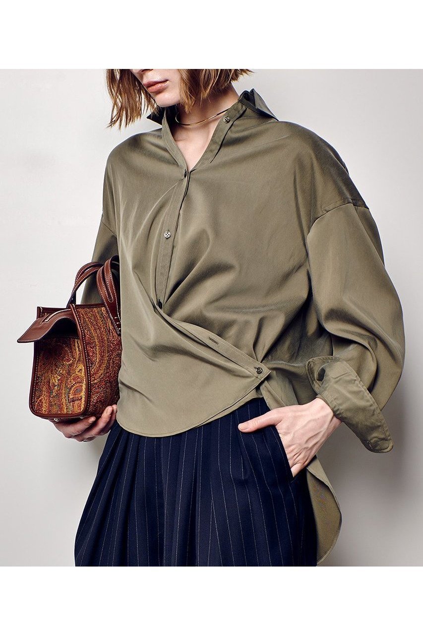 【アルアバイル/allureville】のフィブリルカシュクールシャツ 人気、トレンドファッション・服の通販 founy(ファニー) 　ファッション　Fashion　レディースファッション　Fashion for Women　トップス・カットソー　Cut & Sew Tops　シャツ・ブラウス・オフィスカジュアル　Elegant Blouses & Button-Ups　2025年　2025　2025-2026秋冬・A/W　Autumn/Winter 2025–26 AW25–26　おすすめ　Recommended / Our Picks　インナー　Innerwear　エレガント 上品　Elegant　カシュクール　Wrap Design　シアー　Sheer, See-Through　スリーブ　Sleeve, Long Sleeve / Short Sleeve　セットアップ　Set-Up, Coordinated Outfit　タートルネック　Turtleneck, High Neck　バランス　Balance, Style Balance　ビンテージ　Vintage, Retro Style　ボトム　Bottoms, Lower Wear　ロング　Long, Long-Length　秋　Autumn　A/W・秋冬　Autumn/Winter　羽織　Haori, Light Jacket　長袖　Long Sleeve, Full Sleeve　other-8|ID: prp329100004630810 ipo3291000000033313336