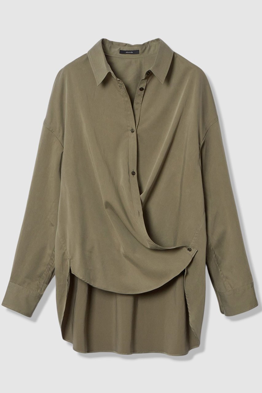 【アルアバイル/allureville】のフィブリルカシュクールシャツ 人気、トレンドファッション・服の通販 founy(ファニー) 　ファッション　Fashion　レディースファッション　Fashion for Women　トップス・カットソー　Cut & Sew Tops　シャツ・ブラウス・オフィスカジュアル　Elegant Blouses & Button-Ups　おすすめ　Recommended / Our Picks　インナー　Innerwear　エレガント 上品　Elegant　カシュクール　Wrap Design　シアー　Sheer, See-Through　スリーブ　Sleeve, Long Sleeve / Short Sleeve　セットアップ　Set-Up, Coordinated Outfit　タートルネック　Turtleneck, High Neck　バランス　Balance, Style Balance　ビンテージ　Vintage, Retro Style　ボトム　Bottoms, Lower Wear　ロング　Long, Long-Length　秋　Autumn　羽織　Haori, Light Jacket　長袖　Long Sleeve, Full Sleeve　other-3|ID: prp329100004630810 ipo3291000000035511744