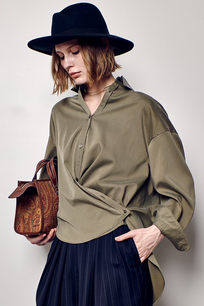 【アルアバイル/allureville】のフィブリルカシュクールシャツ 人気、トレンドファッション・服の通販 founy(ファニー) 　ファッション　Fashion　レディースファッション　Fashion for Women　トップス・カットソー　Cut & Sew Tops　シャツ・ブラウス・オフィスカジュアル　Elegant Blouses & Button-Ups　おすすめ　Recommended / Our Picks　インナー　Innerwear　エレガント 上品　Elegant　カシュクール　Wrap Design　シアー　Sheer, See-Through　スリーブ　Sleeve, Long Sleeve / Short Sleeve　セットアップ　Set-Up, Coordinated Outfit　タートルネック　Turtleneck, High Neck　バランス　Balance, Style Balance　ビンテージ　Vintage, Retro Style　ボトム　Bottoms, Lower Wear　ロング　Long, Long-Length　秋　Autumn　羽織　Haori, Light Jacket　長袖　Long Sleeve, Full Sleeve　other-8|ID: prp329100004630810 ipo3291000000035511752