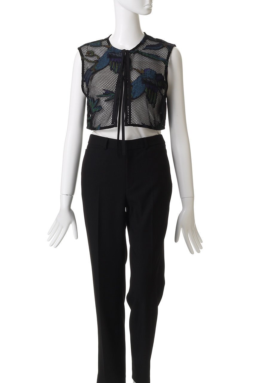 【ニアー ニッポン/near.nippon】のメッシュオパール柄 クロップト トップス 人気、トレンドファッション・服の通販 founy(ファニー) 　ファッション　Fashion　レディースファッション　Fashion for Women　トップス・カットソー　Cut & Sew Tops　キャミソール&ノースリーブ　Camisoles & Sleeveless Tops　シャツ・ブラウス・オフィスカジュアル　Elegant Blouses & Button-Ups　インナー　Innerwear　コンパクト　Compact, Small Size　シンプル　Simple, Minimal　ノースリーブ　Sleeveless, No-Sleeve　バランス　Balance, Style Balance　パターン　Pattern, Design Print　フォルム　Silhouette, Form　プリント　Print, Printed Pattern　ボタニカル　Botanical, Floral Pattern　ボックス　Boxy, Box Shape　ボレロ　Bolero, Short Cardigan　メッシュ　Mesh, Net Fabric　ラッセル　Raschel, Raschel Lace　リボン　Ribbon, Bow　ロング　Long, Long-Length　other-2|ID: prp329100004630813 ipo3291000000035511762