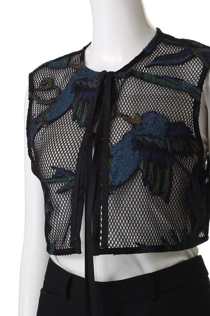 【ニアー ニッポン/near.nippon】のメッシュオパール柄 クロップト トップス 人気、トレンドファッション・服の通販 founy(ファニー) 　ファッション　Fashion　レディースファッション　Fashion for Women　トップス・カットソー　Cut & Sew Tops　キャミソール&ノースリーブ　Camisoles & Sleeveless Tops　シャツ・ブラウス・オフィスカジュアル　Elegant Blouses & Button-Ups　インナー　Innerwear　コンパクト　Compact, Small Size　シンプル　Simple, Minimal　ノースリーブ　Sleeveless, No-Sleeve　バランス　Balance, Style Balance　パターン　Pattern, Design Print　フォルム　Silhouette, Form　プリント　Print, Printed Pattern　ボタニカル　Botanical, Floral Pattern　ボックス　Boxy, Box Shape　ボレロ　Bolero, Short Cardigan　メッシュ　Mesh, Net Fabric　ラッセル　Raschel, Raschel Lace　リボン　Ribbon, Bow　ロング　Long, Long-Length　other-5|ID: prp329100004630813 ipo3291000000035511766