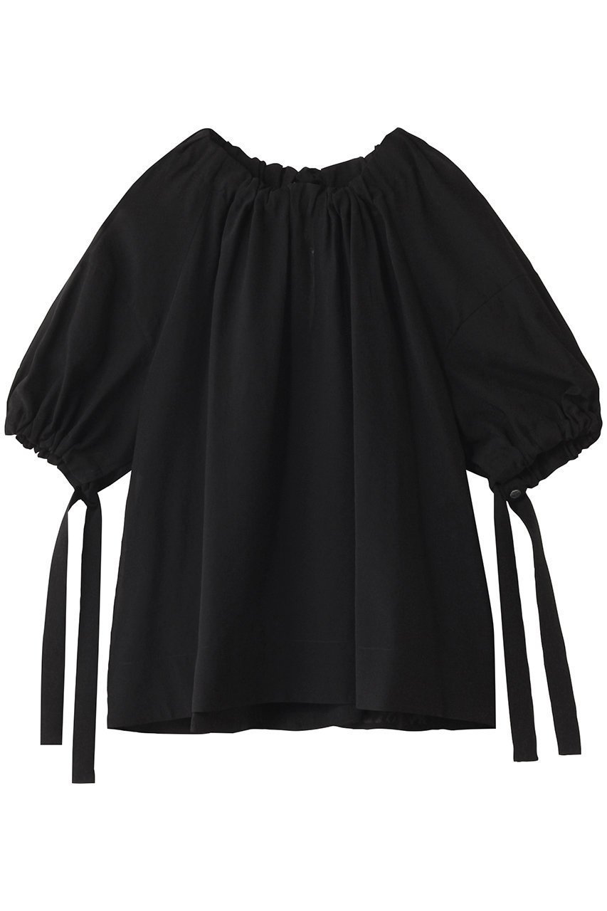 【デパリエ/DEPAREILLE】のシルキーギャザーブラウス インテリア・キッズ・メンズ・レディースファッション・服の通販 founy(ファニー) 　ファッション　Fashion　レディースファッション　Fashion for Women　トップス・カットソー　Cut & Sew Tops　シャツ・ブラウス・オフィスカジュアル　Elegant Blouses & Button-Ups　2025年　2025　2025-2026秋冬・A/W　Autumn/Winter 2025–26 AW25–26　なめらか　Smooth, Silky Texture　インナー　Innerwear　ギャザー　Gathered, Ruffled　ショート　Short, Short Length　シンプル　Simple, Minimal　ジャケット　Jacket, Outerwear　スリーブ　Sleeve, Long Sleeve / Short Sleeve　フェミニン　Feminine, Girly　エレガント 上品　Elegant　A/W・秋冬　Autumn/Winter　ブラック|ID: prp329100004630814 ipo3291000000033313363