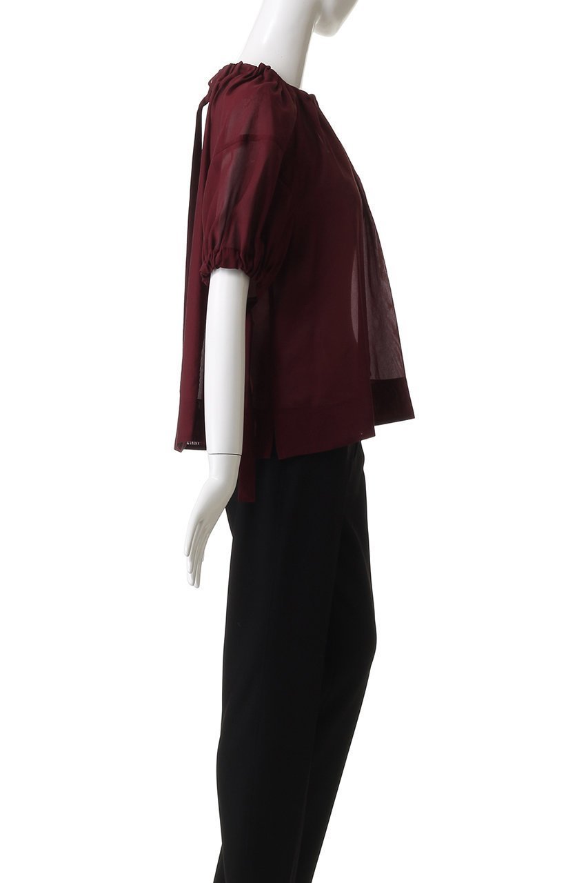 【デパリエ/DEPAREILLE】のシルキーギャザーブラウス 人気、トレンドファッション・服の通販 founy(ファニー) 　ファッション　Fashion　レディースファッション　Fashion for Women　トップス・カットソー　Cut & Sew Tops　シャツ・ブラウス・オフィスカジュアル　Elegant Blouses & Button-Ups　2025年　2025　2025-2026秋冬・A/W　Autumn/Winter 2025–26 AW25–26　なめらか　Smooth, Silky Texture　インナー　Innerwear　ギャザー　Gathered, Ruffled　ショート　Short, Short Length　シンプル　Simple, Minimal　ジャケット　Jacket, Outerwear　スリーブ　Sleeve, Long Sleeve / Short Sleeve　フェミニン　Feminine, Girly　エレガント 上品　Elegant　A/W・秋冬　Autumn/Winter　other-3|ID: prp329100004630814 ipo3291000000033313365