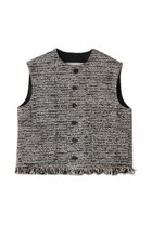 【デパリエ/DEPAREILLE】のファンシーツイードクルーネックジレ 人気、トレンドファッション・服の通販 founy(ファニー) ファッション Fashion レディースファッション Fashion for Women アウター Coat / Outerwear Collection レディースジャケット・軽アウター Jackets 2025年 2025 2025-2026秋冬・A/W Autumn/Winter 2025–26 AW25–26 ショート Short, Short Length ジャケット Jacket, Outerwear ツイード Twill, Twill Weave デニム Denim, Jeans Material フリンジ Fringe, Tassel ベスト Vest, Waistcoat A/W・秋冬 Autumn/Winter thumbnail ブラック|ID: prp329100004630820 ipo3291000000033313407