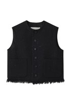【デパリエ/DEPAREILLE】のテープヤーンツイードクルーネックジレ 人気、トレンドファッション・服の通販 founy(ファニー) ファッション Fashion レディースファッション Fashion for Women アウター Coat / Outerwear Collection レディースジャケット・軽アウター Jackets ジャケット Jacket, Outerwear ベスト Vest, Waistcoat thumbnail ブラック|ID: prp329100004630821 ipo3291000000035511783