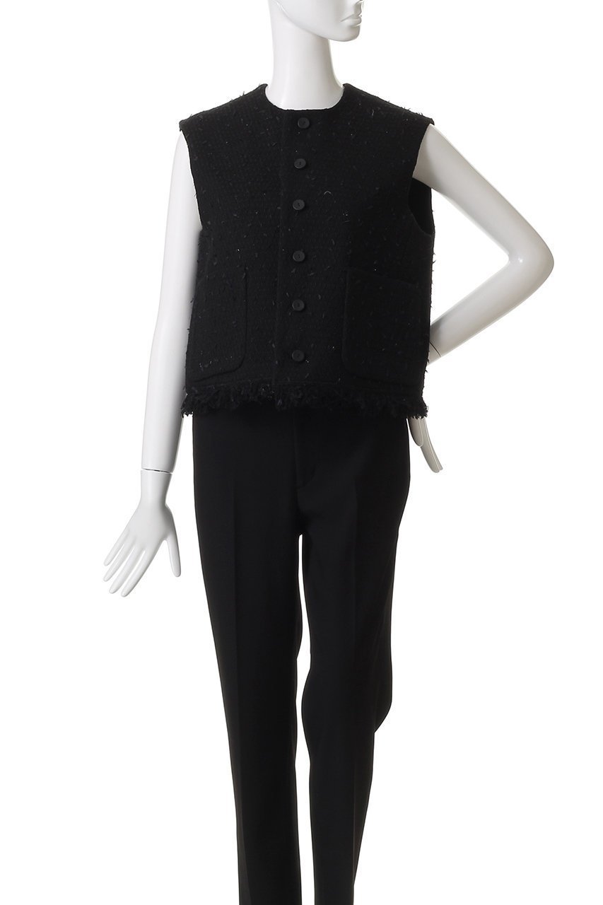 【デパリエ/DEPAREILLE】のテープヤーンツイードクルーネックジレ 人気、トレンドファッション・服の通販 founy(ファニー) 　ファッション　Fashion　レディースファッション　Fashion for Women　アウター　Coat / Outerwear Collection　レディースジャケット・軽アウター　Jackets　ジャケット　Jacket, Outerwear　ベスト　Vest, Waistcoat　other-2|ID: prp329100004630821 ipo3291000000035511784