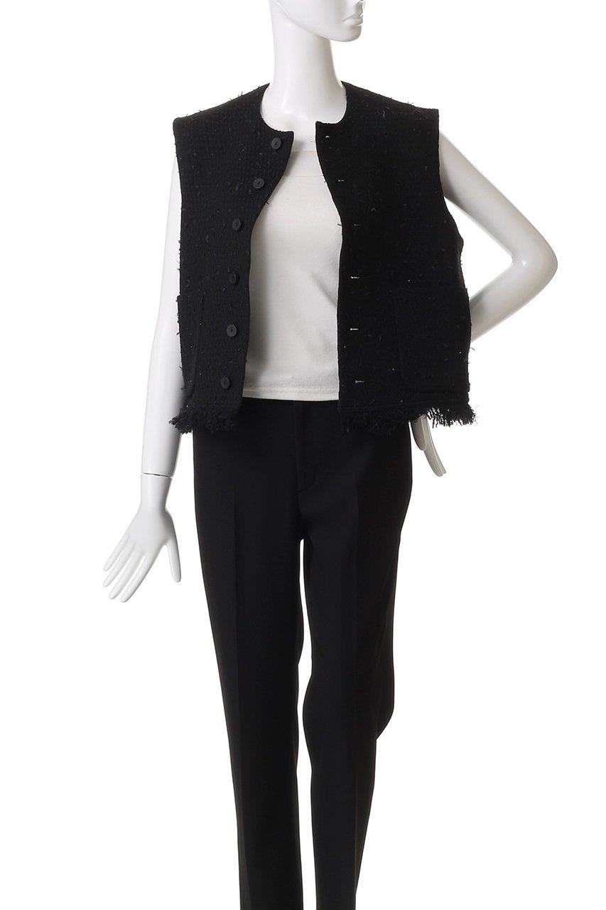 【デパリエ/DEPAREILLE】のテープヤーンツイードクルーネックジレ 人気、トレンドファッション・服の通販 founy(ファニー) 　ファッション　Fashion　レディースファッション　Fashion for Women　アウター　Coat / Outerwear Collection　レディースジャケット・軽アウター　Jackets　ジャケット　Jacket, Outerwear　ベスト　Vest, Waistcoat　other-7|ID: prp329100004630821 ipo3291000000035511790