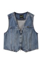 【メゾンスペシャル/MAISON SPECIAL】の【Wrangler×MAISON SPECIAL】Collaboration Mud Denim Vest/ラングラーコラボレーションマッドデニムベスト 人気、トレンドファッション・服の通販 founy(ファニー) ファッション Fashion レディースファッション Fashion for Women アウター Coat / Outerwear Collection レディースジャケット・軽アウター Jackets ウエスタン Western Style クラシカル Classical, Vintage-Inspired コンパクト Compact, Small Size ジャケット Jacket, Outerwear ジーンズ Jeans, Denim Pants デニム Denim, Jeans Material ベスト Vest, Waistcoat ワーク Workwear, Utility Style thumbnail BLU(ブルー)|ID: prp329100004630823 ipo3291000000036038652