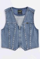【メゾンスペシャル/MAISON SPECIAL】の【Wrangler×MAISON SPECIAL】Collaboration Studs Denim Vest/ラングラーコラボレーションスタッズデニムベスト 人気、トレンドファッション・服の通販 founy(ファニー) ファッション Fashion レディースファッション Fashion for Women アウター Coat / Outerwear Collection レディースジャケット・軽アウター Jackets ウエスタン Western Style クラシカル Classical, Vintage-Inspired コンパクト Compact, Small Size シルバー Silver, Metallic Silver ジャケット Jacket, Outerwear ジーンズ Jeans, Denim Pants スタッズ Studs, Metal Accents デニム Denim, Jeans Material ベスト Vest, Waistcoat ワーク Workwear, Utility Style A/W・秋冬 Autumn/Winter 2025年 2025 2025-2026秋冬・A/W Autumn/Winter 2025–26 AW25–26 |ID:prp329100004630824