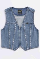 【メゾンスペシャル/MAISON SPECIAL】の【Wrangler×MAISON SPECIAL】Collaboration Studs Denim Vest/ラングラーコラボレーションスタッズデニムベスト BLU(ブルー)|ID: prp329100004630824 ipo3291000000033313440