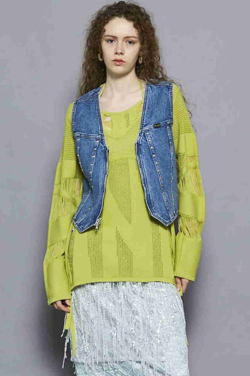 【メゾンスペシャル/MAISON SPECIAL】の【Wrangler×MAISON SPECIAL】Collaboration Studs Denim Vest/ラングラーコラボレーションスタッズデニムベスト 人気、トレンドファッション・服の通販 founy(ファニー) 　ファッション　Fashion　レディースファッション　Fashion for Women　アウター　Coat / Outerwear Collection　レディースジャケット・軽アウター　Jackets　ウエスタン　Western Style　クラシカル　Classical, Vintage-Inspired　コンパクト　Compact, Small Size　シルバー　Silver, Metallic Silver　ジャケット　Jacket, Outerwear　ジーンズ　Jeans, Denim Pants　スタッズ　Studs, Metal Accents　デニム　Denim, Jeans Material　ベスト　Vest, Waistcoat　ワーク　Workwear, Utility Style　A/W・秋冬　Autumn/Winter　2025年　2025　2025-2026秋冬・A/W　Autumn/Winter 2025–26 AW25–26　other-7|ID: prp329100004630824 ipo3291000000033313446