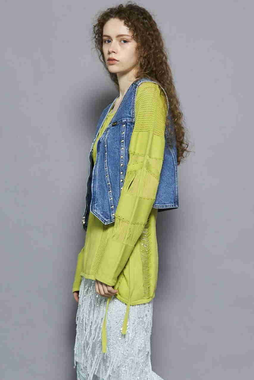 【メゾンスペシャル/MAISON SPECIAL】の【Wrangler×MAISON SPECIAL】Collaboration Studs Denim Vest/ラングラーコラボレーションスタッズデニムベスト 人気、トレンドファッション・服の通販 founy(ファニー) 　ファッション　Fashion　レディースファッション　Fashion for Women　アウター　Coat / Outerwear Collection　レディースジャケット・軽アウター　Jackets　ウエスタン　Western Style　クラシカル　Classical, Vintage-Inspired　コンパクト　Compact, Small Size　シルバー　Silver, Metallic Silver　ジャケット　Jacket, Outerwear　ジーンズ　Jeans, Denim Pants　スタッズ　Studs, Metal Accents　デニム　Denim, Jeans Material　ベスト　Vest, Waistcoat　ワーク　Workwear, Utility Style　A/W・秋冬　Autumn/Winter　2025年　2025　2025-2026秋冬・A/W　Autumn/Winter 2025–26 AW25–26　other-8|ID: prp329100004630824 ipo3291000000033313447