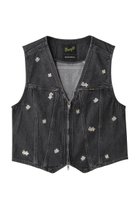 【メゾンスペシャル/MAISON SPECIAL】の【Wrangler×MAISON SPECIAL】Collaboration Flower Embroidery Denim Vest/ラングラーコラボレーションフラワーエンブロイダリーデニムベスト BLK(ブラック)|ID: prp329100004630825 ipo3291000000036132385