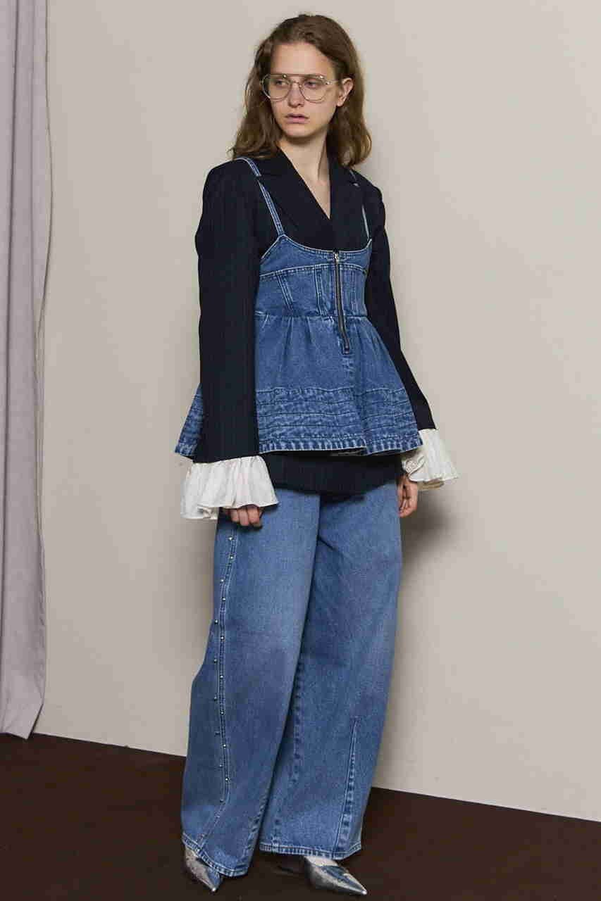 【メゾンスペシャル/MAISON SPECIAL】の【Wrangler×MAISON SPECIAL】Collaboration Denim Bustier/ラングラーコラボレーションデニムビスチェ 人気、トレンドファッション・服の通販 founy(ファニー) 　ファッション　Fashion　レディースファッション　Fashion for Women　アウター　Coat / Outerwear Collection　レディースジャケット・軽アウター　Jackets　ウエスタン　Western Style　コルセット　Corset, Bustier　ジップ　Zip, Zipper　ジャケット　Jacket, Outerwear　ジーンズ　Jeans, Denim Pants　デニム　Denim, Jeans Material　ベスト　Vest, Waistcoat　ワーク　Workwear, Utility Style　A/W・秋冬　Autumn/Winter　2025年　2025　2025-2026秋冬・A/W　Autumn/Winter 2025–26 AW25–26　other-5|ID: prp329100004630826 ipo3291000000033313463