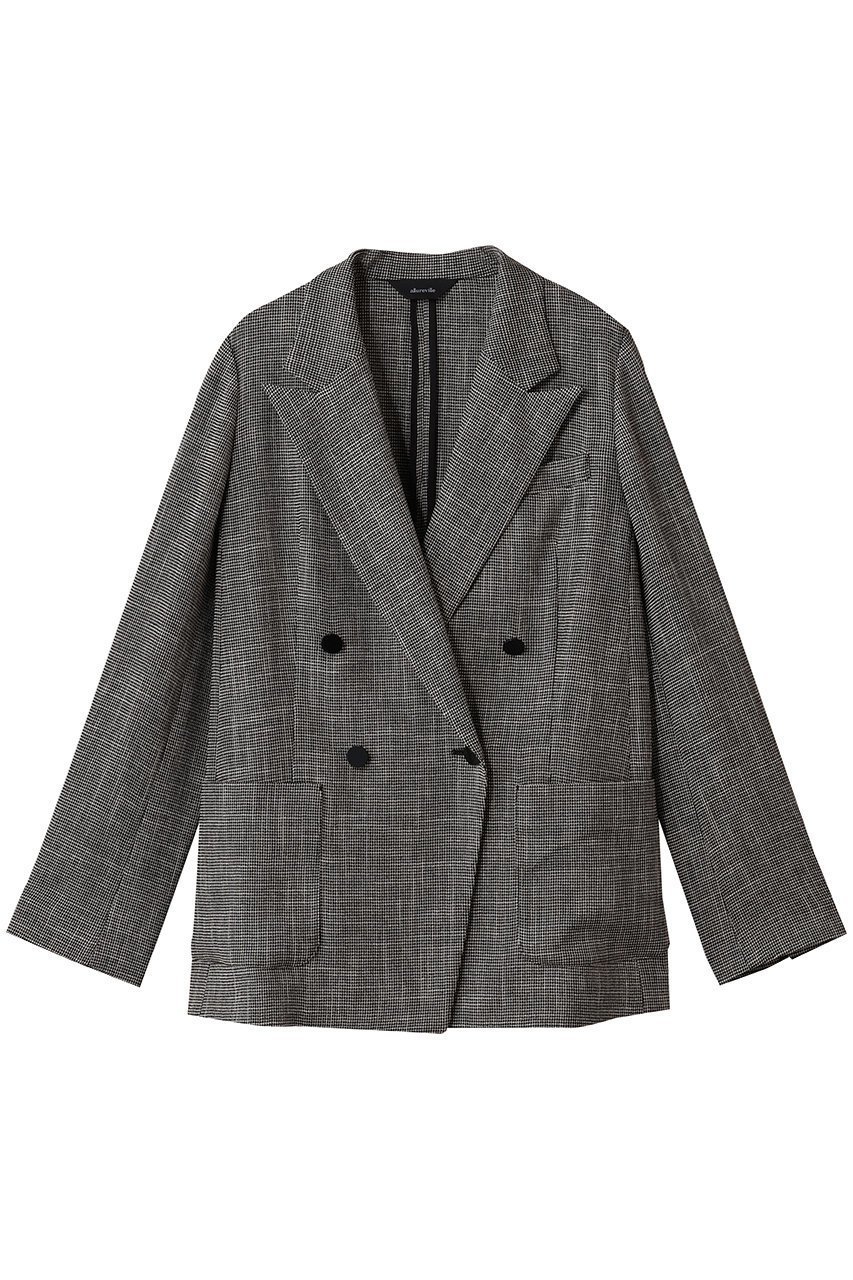【アルアバイル/allureville】のトリッカーカラミダブルジャケット インテリア・キッズ・メンズ・レディースファッション・服の通販 founy(ファニー) 　ファッション　Fashion　レディースファッション　Fashion for Women　アウター　Coat / Outerwear Collection　レディースジャケット・軽アウター　Jackets　ジャケット　Jacket, Outerwear　デニム　Denim, Jeans Material　ボトム　Bottoms, Lower Wear　マニッシュ　Mannish, Boyish　新作・新入荷　New Arrivals / New In　羽織　Haori, Light Jacket　ブラック|ID: prp329100004630828 ipo3291000000033917932