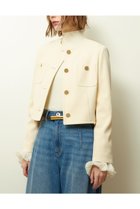 【アルアバイル/allureville】のダンボールジャージノーカラージャケット アイボリー|ID: prp329100004630829 ipo3291000000033313480