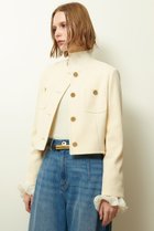 【アルアバイル/allureville】のダンボールジャージノーカラージャケット アイボリー|ID: prp329100004630829 ipo3291000000036132412