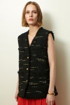 【アルアバイル/allureville】のジオリカツィードフリンジジレ ブラック|ID: prp329100004630830 ipo3291000000036107824