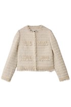 【アルアバイル/allureville】のジオリカツイードラウンドネックジャケット アイボリー|ID:prp329100004630831