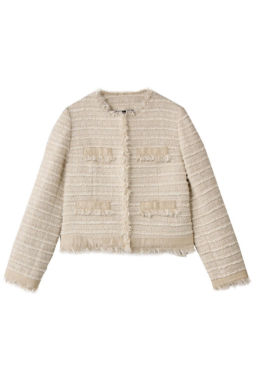 【アルアバイル/allureville】のジオリカツイードラウンドネックジャケット インテリア・キッズ・メンズ・レディースファッション・服の通販 founy(ファニー) ファッション Fashion レディースファッション Fashion for Women アウター Coat / Outerwear Collection レディースジャケット・軽アウター Jackets おすすめ Recommended / Our Picks イタリア Italy オケージョン Occasion Wear ジャケット Jacket, Outerwear セットアップ Set-Up, Coordinated Outfit ツイード Twill, Twill Weave フリンジ Fringe, Tassel ポケット Pocket, Pocket Detail リボン Ribbon, Bow エレガント 上品 Elegant アイボリー|ID: prp329100004630831 ipo3291000000034321852