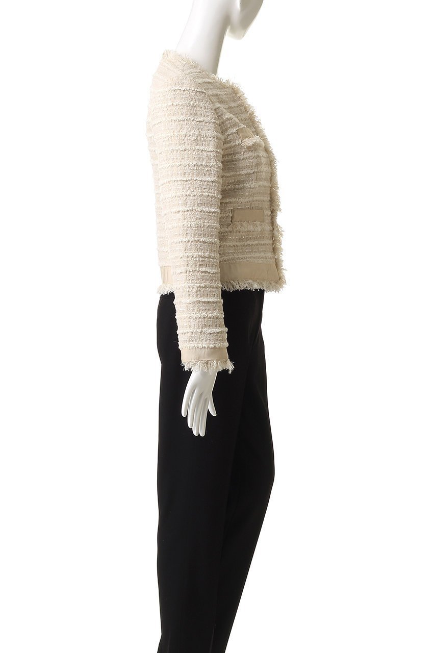 【アルアバイル/allureville】のジオリカツイードラウンドネックジャケット 人気、トレンドファッション・服の通販 founy(ファニー) ファッション Fashion レディースファッション Fashion for Women アウター Coat / Outerwear Collection レディースジャケット・軽アウター Jackets おすすめ Recommended / Our Picks イタリア Italy オケージョン Occasion Wear ジャケット Jacket, Outerwear セットアップ Set-Up, Coordinated Outfit ツイード Twill, Twill Weave フリンジ Fringe, Tassel ポケット Pocket, Pocket Detail リボン Ribbon, Bow エレガント 上品 Elegant other-4|ID: prp329100004630831 ipo3291000000034434508