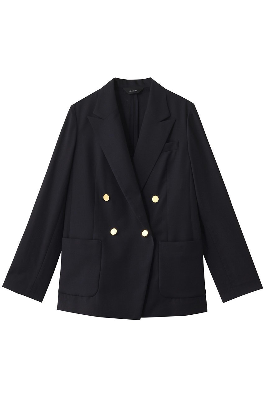 【アルアバイル/allureville】のトリアセサイロピークドラペルジャケット インテリア・キッズ・メンズ・レディースファッション・服の通販 founy(ファニー) 　ファッション　Fashion　レディースファッション　Fashion for Women　アウター　Coat / Outerwear Collection　レディースジャケット・軽アウター　Jackets　サマー　Summer, Summer Style　シアー　Sheer, See-Through　ジャケット　Jacket, Outerwear　デニム　Denim, Jeans Material　ボトム　Bottoms, Lower Wear　マニッシュ　Mannish, Boyish　ネイビー2|ID: prp329100004630832 ipo3291000000033370059