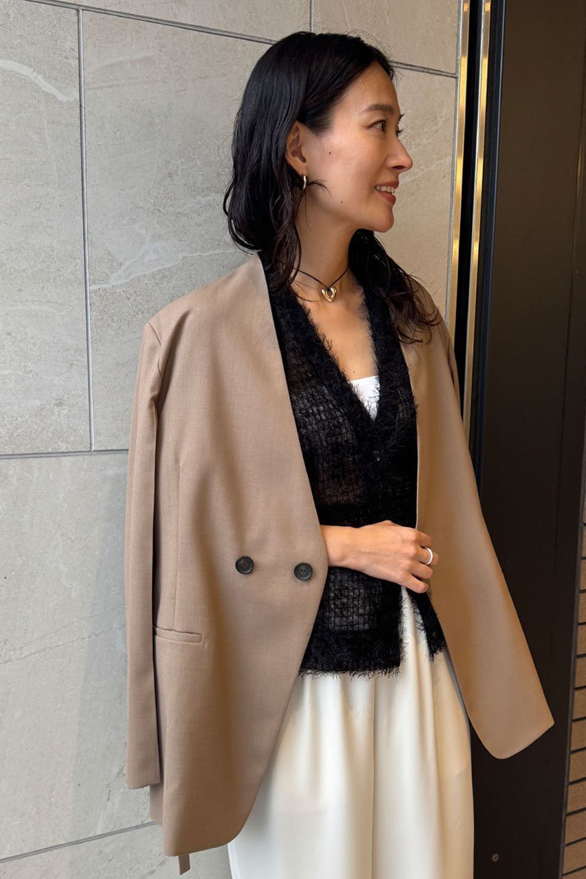 【スタニングルアー/STUNNING LURE】のrベルテッドカラーレスジャケット 人気、トレンドファッション・服の通販 founy(ファニー) 　ファッション　Fashion　レディースファッション　Fashion for Women　アウター　Coat / Outerwear Collection　レディースジャケット・軽アウター　Jackets　ジャケット　Jacket, Outerwear　セットアップ　Set-Up, Coordinated Outfit　フォルム　Silhouette, Form　再入荷　Restock / Back in Stock　other-8|ID: prp329100004630835 ipo3291000000033948901