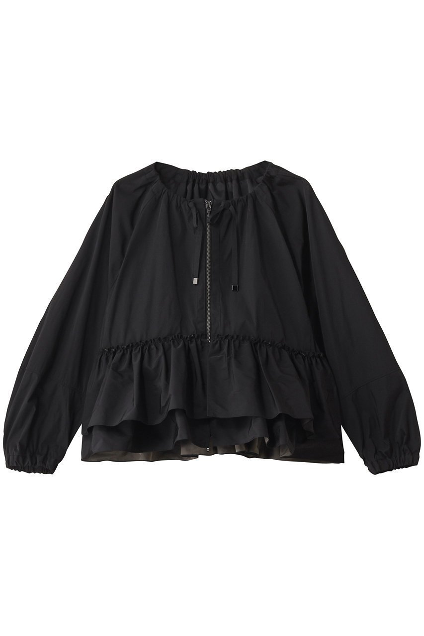 【マリリンムーン/MARILYN MOON】のスパイラルタフタラッフルブルゾン 人気、トレンドファッション・服の通販 founy(ファニー) 　ファッション　Fashion　レディースファッション　Fashion for Women　アウター　Coat / Outerwear Collection　レディースジャケット・軽アウター　Jackets　ブルゾンジャケット・スポーティアウター　Blouson Jackets　2025年　2025　2025-2026秋冬・A/W　Autumn/Winter 2025–26 AW25–26　ギャザー　Gathered, Ruffled　ジャケット　Jacket, Outerwear　バランス　Balance, Style Balance　フロント　Front, Front Design　ブルゾン　Blouson, Bomber Jacket　ボトム　Bottoms, Lower Wear　ポケット　Pocket, Pocket Detail　ラッフル　Ruffle, Frill　A/W・秋冬　Autumn/Winter　 other-1|ID: prp329100004630838 ipo3291000000033313540