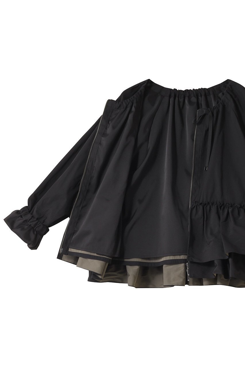 【マリリンムーン/MARILYN MOON】のスパイラルタフタラッフルブルゾン 人気、トレンドファッション・服の通販 founy(ファニー) 　ファッション　Fashion　レディースファッション　Fashion for Women　アウター　Coat / Outerwear Collection　レディースジャケット・軽アウター　Jackets　ブルゾンジャケット・スポーティアウター　Blouson Jackets　2025年　2025　2025-2026秋冬・A/W　Autumn/Winter 2025–26 AW25–26　ギャザー　Gathered, Ruffled　ジャケット　Jacket, Outerwear　バランス　Balance, Style Balance　フロント　Front, Front Design　ブルゾン　Blouson, Bomber Jacket　ボトム　Bottoms, Lower Wear　ポケット　Pocket, Pocket Detail　ラッフル　Ruffle, Frill　A/W・秋冬　Autumn/Winter　other-6|ID: prp329100004630838 ipo3291000000033313547