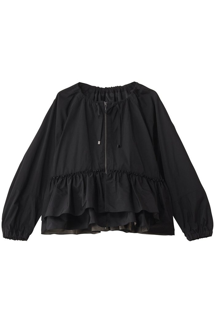 【マリリンムーン/MARILYN MOON】のスパイラルタフタラッフルブルゾン インテリア・キッズ・メンズ・レディースファッション・服の通販 founy(ファニー) https://founy.com/ ファッション Fashion レディースファッション Fashion for Women アウター Coat / Outerwear Collection レディースジャケット・軽アウター Jackets ブルゾンジャケット・スポーティアウター Blouson Jackets ギャザー Gathered, Ruffled ジャケット Jacket, Outerwear バランス Balance, Style Balance フロント Front, Front Design ブルゾン Blouson, Bomber Jacket ボトム Bottoms, Lower Wear ポケット Pocket, Pocket Detail ラッフル Ruffle, Frill |ID: prp329100004630838 ipo3291000000036047412