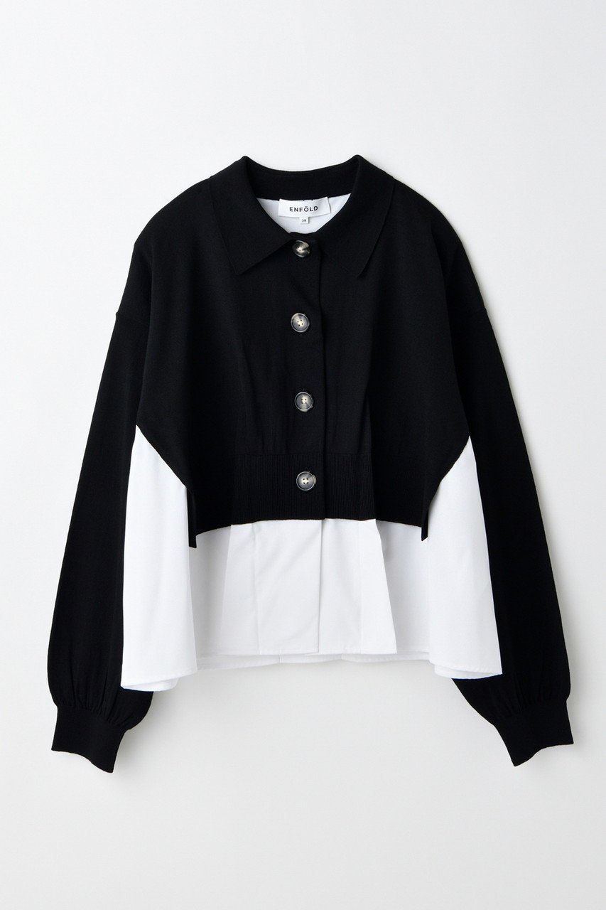 【エンフォルド/ENFOLD】の【8/13 12:00販売開始】FAKE-LAYERED CARDIGAN/カーディガン 人気、トレンドファッション・服の通販 founy(ファニー) 　ファッション　Fashion　レディースファッション　Fashion for Women　トップス・カットソー　Cut & Sew Tops　ニット　Knit Tops & Sweaters　カーディガン・羽織り　Layered Style Cardigans　カーディガン　Cardigan, Knitwear　ドッキング　Docking, Mixed Material　ベスト　Vest, Waistcoat　新作・新入荷　New Arrivals / New In　 other-1|ID: prp329100004630839 ipo3291000000033313549