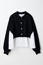 【エンフォルド/ENFOLD】の【8/13 12:00販売開始】FAKE-LAYERED CARDIGAN/カーディガン 人気、トレンドファッション・服の通販 founy(ファニー) ファッション Fashion レディースファッション Fashion for Women トップス・カットソー Cut & Sew Tops ニット Knit Tops & Sweaters カーディガン・羽織り Layered Style Cardigans カーディガン Cardigan, Knitwear ドッキング Docking, Mixed Material ベスト Vest, Waistcoat 新作・新入荷 New Arrivals / New In thumbnail ブラック|ID: prp329100004630839 ipo3291000000033313550