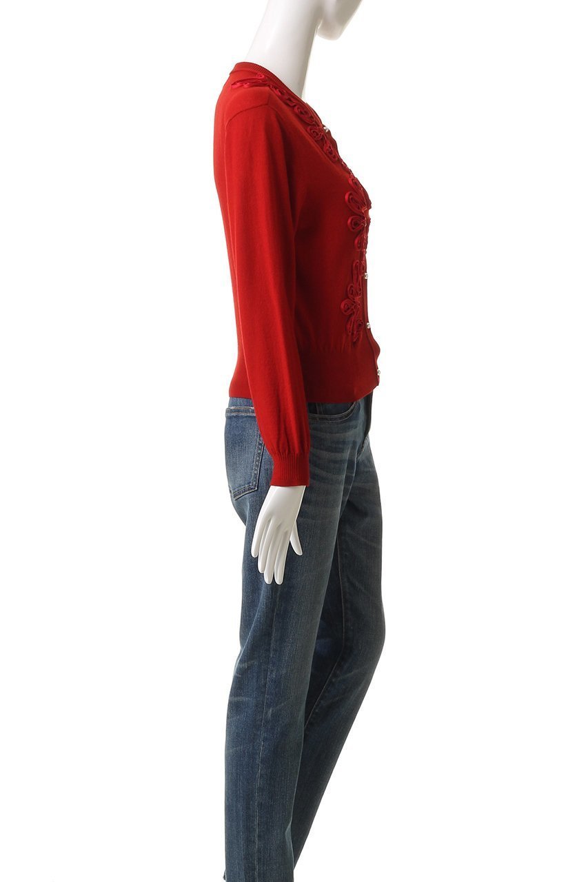 【マリリンムーン/MARILYN MOON】のコード刺しゅうカーディガン 人気、トレンドファッション・服の通販 founy(ファニー) 　ファッション　Fashion　レディースファッション　Fashion for Women　トップス・カットソー　Cut & Sew Tops　ニット　Knit Tops & Sweaters　カーディガン・羽織り　Layered Style Cardigans　2025年　2025　2025-2026秋冬・A/W　Autumn/Winter 2025–26 AW25–26　カーディガン　Cardigan, Knitwear　サテン　Satin, Glossy Fabric　ハンド　Hand, Handmade　パーティ　Party, Party Style　パール　Pearl, Pearl Accent　フィット　Fit, Slim Fit　エレガント 上品　Elegant　A/W・秋冬　Autumn/Winter　other-3|ID: prp329100004630841 ipo3291000000033313564