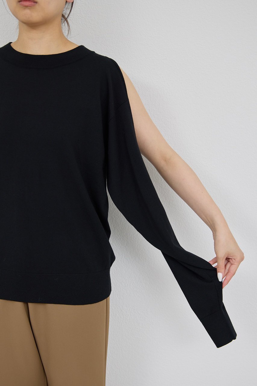 【ガリャルダガランテ/GALLARDAGALANTE】の【2WAY】ショルダースリットニット 人気、トレンドファッション・服の通販 founy(ファニー) 　ファッション　Fashion　レディースファッション　Fashion for Women　トップス・カットソー　Cut & Sew Tops　ニット　Knit Tops & Sweaters　カジュアルプルオーバー・ニットトップス　Pullovers & Knit Tops / Casual Pullovers　2025年　2025　2025-2026秋冬・A/W　Autumn/Winter 2025–26 AW25–26　スリット　Slit, Slit Detail　A/W・秋冬　Autumn/Winter　長袖　Long Sleeve, Full Sleeve　other-8|ID: prp329100004630842 ipo3291000000033313576