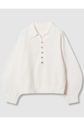 【アナイ/ANAYI】 プレーティングポロプルオーバー人気、トレンドファッション・服の通販 founy(ファニー) ファッション Fashion レディースファッション Fashion for Women トップス・カットソー Cut & Sew Tops ニット Knit Tops & Sweaters カジュアルプルオーバー・ニットトップス Pullovers & Knit Tops / Casual Pullovers 2025年 2025 2025-2026秋冬・A/W Autumn/Winter 2025–26 AW25–26 なめらか Smooth, Silky Texture トレンド Trend, Trending Now フォルム Silhouette, Form フレア Flare, Flared フロント Front, Front Design ボトム Bottoms, Lower Wear メタル Metal, Metal Parts ワイド Wide, Wide Fit A/W・秋冬 Autumn/Winter |ID:prp329100004630845