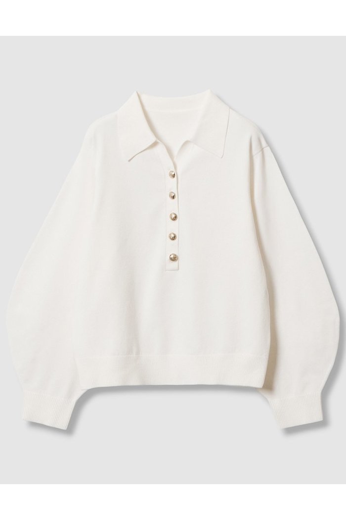 【アナイ/ANAYI】のプレーティングポロプルオーバー インテリア・キッズ・メンズ・レディースファッション・服の通販 founy(ファニー) https://founy.com/ ファッション Fashion レディースファッション Fashion for Women トップス・カットソー Cut & Sew Tops ニット Knit Tops & Sweaters カジュアルプルオーバー・ニットトップス Pullovers & Knit Tops / Casual Pullovers なめらか Smooth, Silky Texture トレンド Trend, Trending Now フォルム Silhouette, Form フレア Flare, Flared フロント Front, Front Design ボトム Bottoms, Lower Wear メタル Metal, Metal Parts ワイド Wide, Wide Fit |ID: prp329100004630845 ipo3291000000035868184