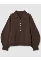 【アナイ/ANAYI】のプレーティングポロプルオーバー ブラウン|ID: prp329100004630845 ipo3291000000035868189