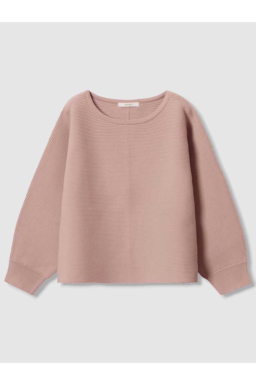 【アナイ/ANAYI】のリップルプルオーバー インテリア・キッズ・メンズ・レディースファッション・服の通販 founy(ファニー) 　ファッション　Fashion　レディースファッション　Fashion for Women　トップス・カットソー　Cut & Sew Tops　ニット　Knit Tops & Sweaters　カジュアルプルオーバー・ニットトップス　Pullovers & Knit Tops / Casual Pullovers　スリーブ　Sleeve, Long Sleeve / Short Sleeve　モダン　Modern, Contemporary　ワイド　Wide, Wide Fit　ピンク|ID: prp329100004630846 ipo3291000000035868202