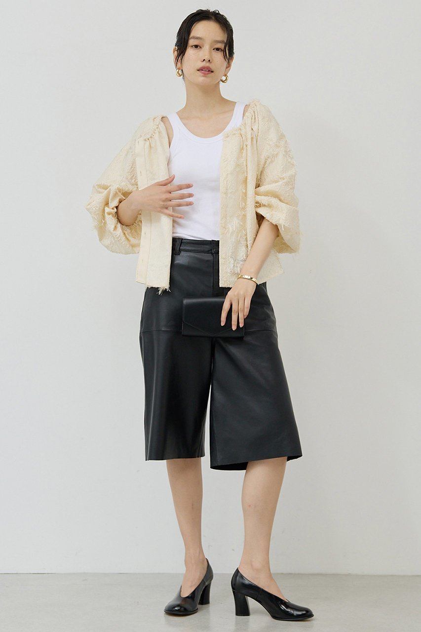 【ガリャルダガランテ/GALLARDAGALANTE】のレザーハーフパンツ 人気、トレンドファッション・服の通販 founy(ファニー) 　ファッション　Fashion　レディースファッション　Fashion for Women　パンツ　Pants & Trousers　ショートパンツ・ハーフパンツ　High-Waisted & Relaxed Shorts　2025年　2025　2025-2026秋冬・A/W　Autumn/Winter 2025–26 AW25–26　おすすめ　Recommended / Our Picks　クール　Cool, Chic　ショート　Short, Short Length　ミックス　Mix, Mixed Style　エレガント 上品　Elegant　A/W・秋冬　Autumn/Winter　other-2|ID: prp329100004630848 ipo3291000000033313624