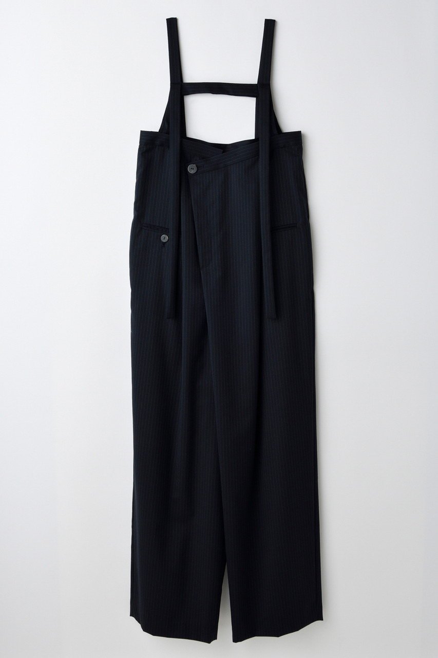 【エンフォルド/ENFOLD】の【8/13 12:00販売開始】STRIPE-TROUSERS/パンツ インテリア・キッズ・メンズ・レディースファッション・服の通販 founy(ファニー) 　ファッション　Fashion　レディースファッション　Fashion for Women　パンツ　Pants & Trousers　サロペット　Overalls, Salopette　スーツ　Suit, Formalwear　フロント　Front, Front Design　新作・新入荷　New Arrivals / New In　ネイビー|ID: prp329100004630853 ipo3291000000033313656