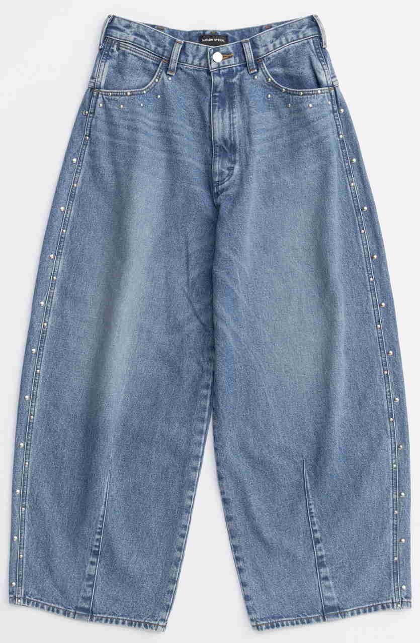 【メゾンスペシャル/MAISON SPECIAL】の【Wrangler×MAISON SPECIAL】Collaboration Studs Denim Pants/ラングラーコラボレーションスタッズデニムパンツ インテリア・キッズ・メンズ・レディースファッション・服の通販 founy(ファニー) 　ファッション　Fashion　レディースファッション　Fashion for Women　パンツ　Pants & Trousers　デニムパンツ・ジーンズ・美脚デニム　Denim Jeans & Pants　ウエスタン　Western Style　ウォッシュ　Washed Finish　シルバー　Silver, Metallic Silver　ジーンズ　Jeans, Denim Pants　スタッズ　Studs, Metal Accents　セットアップ　Set-Up, Coordinated Outfit　デニム　Denim, Jeans Material　トレンド　Trend, Trending Now　フラワー　Flower, Floral　ベスト　Vest, Waistcoat　ポケット　Pocket, Pocket Detail　モチーフ　Motif, Design Theme　ワーク　Workwear, Utility Style　A/W・秋冬　Autumn/Winter　2025年　2025　2025-2026秋冬・A/W　Autumn/Winter 2025–26 AW25–26　BLU(ブルー)|ID: prp329100004630857 ipo3291000000033313680