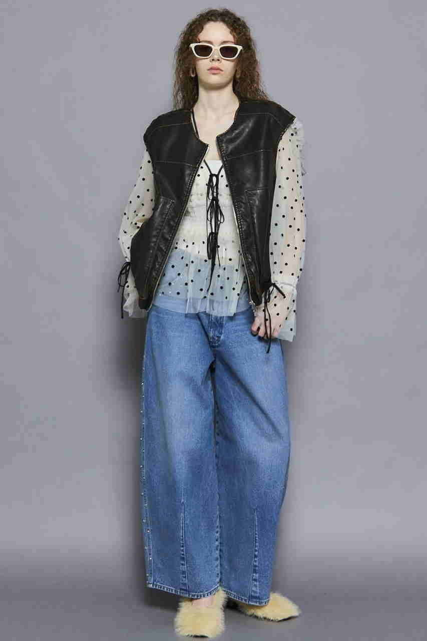 【メゾンスペシャル/MAISON SPECIAL】の【Wrangler×MAISON SPECIAL】Collaboration Studs Denim Pants/ラングラーコラボレーションスタッズデニムパンツ 人気、トレンドファッション・服の通販 founy(ファニー) 　ファッション　Fashion　レディースファッション　Fashion for Women　パンツ　Pants & Trousers　デニムパンツ・ジーンズ・美脚デニム　Denim Jeans & Pants　ウエスタン　Western Style　ウォッシュ　Washed Finish　シルバー　Silver, Metallic Silver　ジーンズ　Jeans, Denim Pants　スタッズ　Studs, Metal Accents　セットアップ　Set-Up, Coordinated Outfit　デニム　Denim, Jeans Material　トレンド　Trend, Trending Now　フラワー　Flower, Floral　ベスト　Vest, Waistcoat　ポケット　Pocket, Pocket Detail　モチーフ　Motif, Design Theme　ワーク　Workwear, Utility Style　A/W・秋冬　Autumn/Winter　2025年　2025　2025-2026秋冬・A/W　Autumn/Winter 2025–26 AW25–26　other-5|ID: prp329100004630857 ipo3291000000033313685