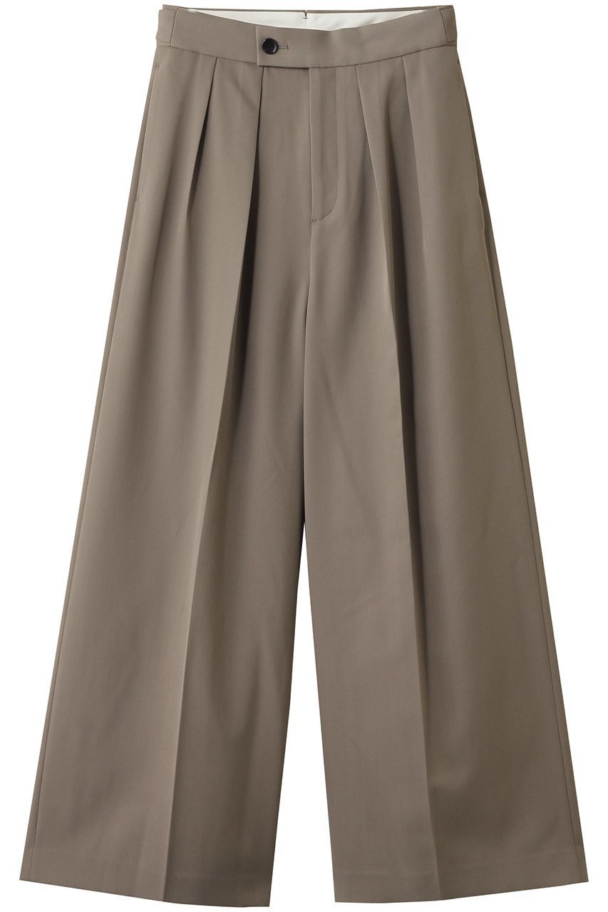 【プルミエ アロンディスモン/1er Arrondissement】のTWドスキンワイドトラウザー インテリア・キッズ・メンズ・レディースファッション・服の通販 founy(ファニー) 　ファッション　Fashion　レディースファッション　Fashion for Women　パンツ　Pants & Trousers　なめらか　Smooth, Silky Texture　センター　Center, Center Line　ロング　Long, Long-Length　ワイド　Wide, Wide Fit　モカ|ID: prp329100004630861 ipo3291000000035615816