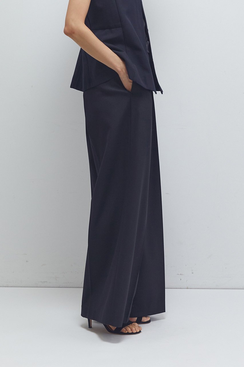 【プルミエ アロンディスモン/1er Arrondissement】のTWドスキンワイドトラウザー 人気、トレンドファッション・服の通販 founy(ファニー) 　ファッション　Fashion　レディースファッション　Fashion for Women　パンツ　Pants & Trousers　なめらか　Smooth, Silky Texture　センター　Center, Center Line　ロング　Long, Long-Length　ワイド　Wide, Wide Fit　other-7|ID: prp329100004630861 ipo3291000000035615825